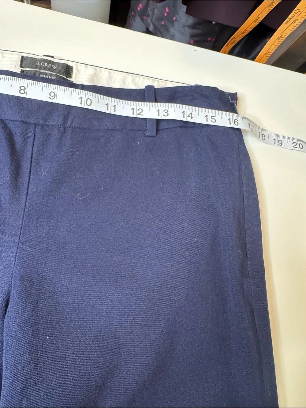 J.Crew Minnie Pants Women’s 8 Tall Navy Blue Stretch Ankle Career Slim Fit